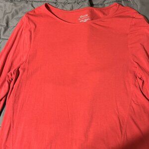 Chicos Long Sleeve  Red Tee Size XL  Chicos 3